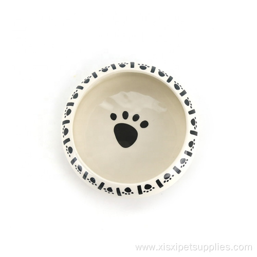 Custom Logo Ceramic Pets Dog Feeding Bowl